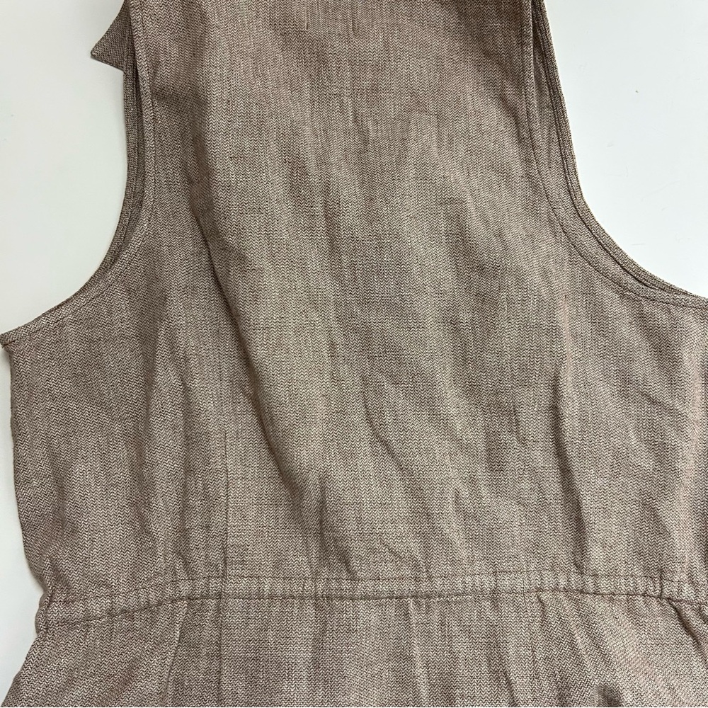Nic & Zoe LINEN COTTON CINCH VEST (size L) - Picture 6 of 8
